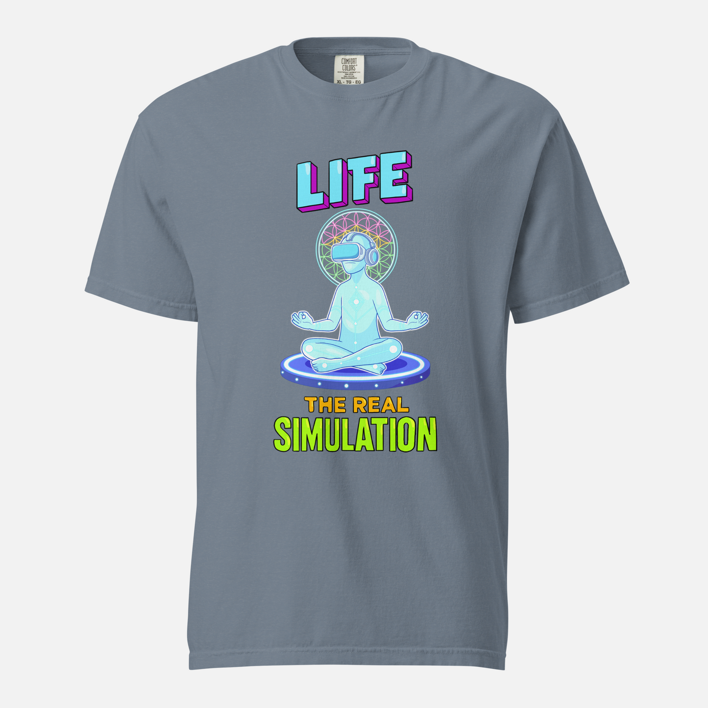 Life: The Real Simulation - Unisex Garment-Dyed Heavyweight T-shirt