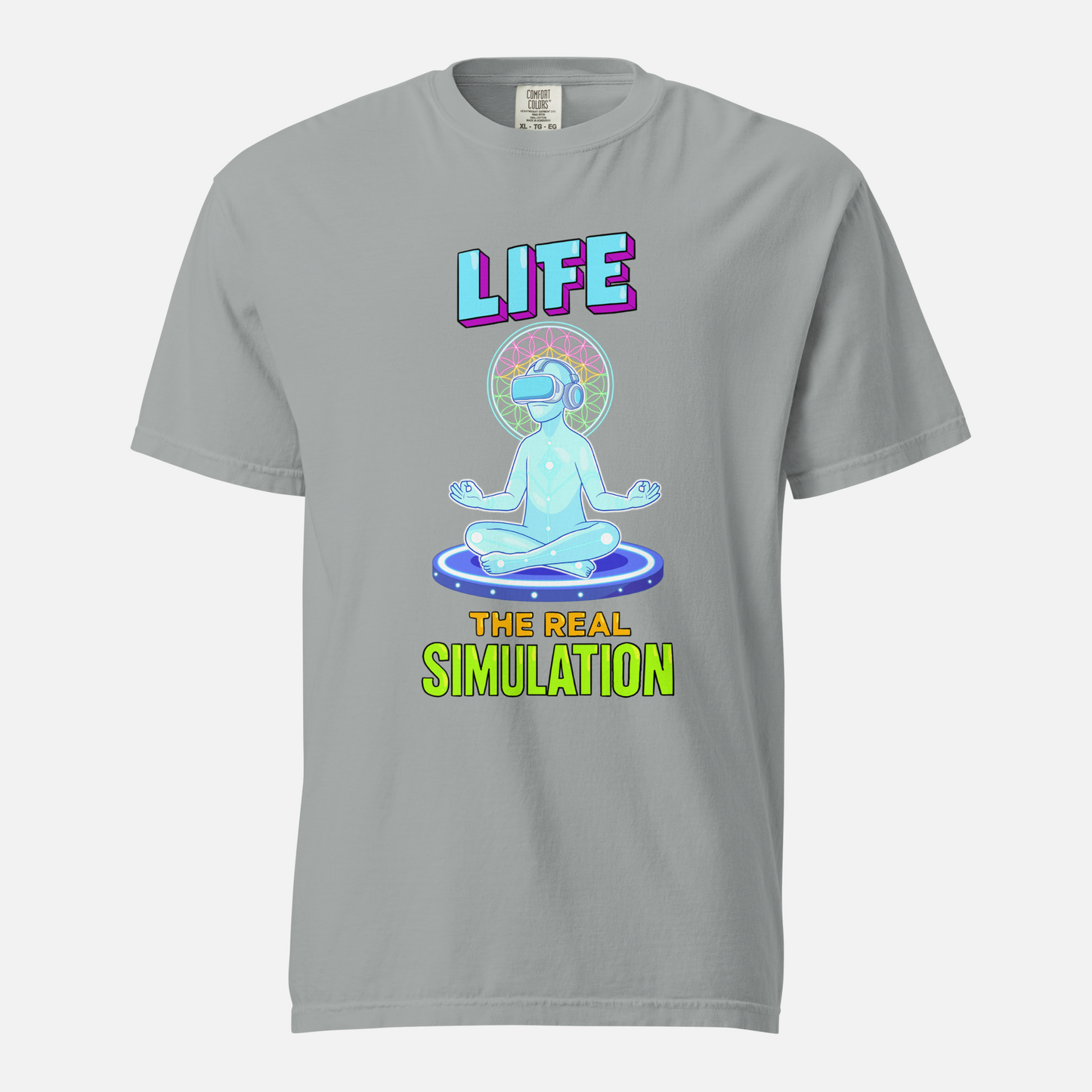 Life: The Real Simulation - Unisex Garment-Dyed Heavyweight T-shirt