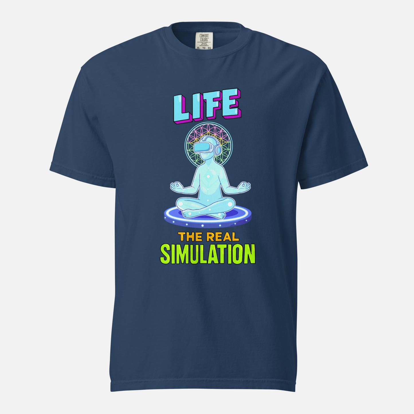 Life: The Real Simulation - Unisex Garment-Dyed Heavyweight T-shirt