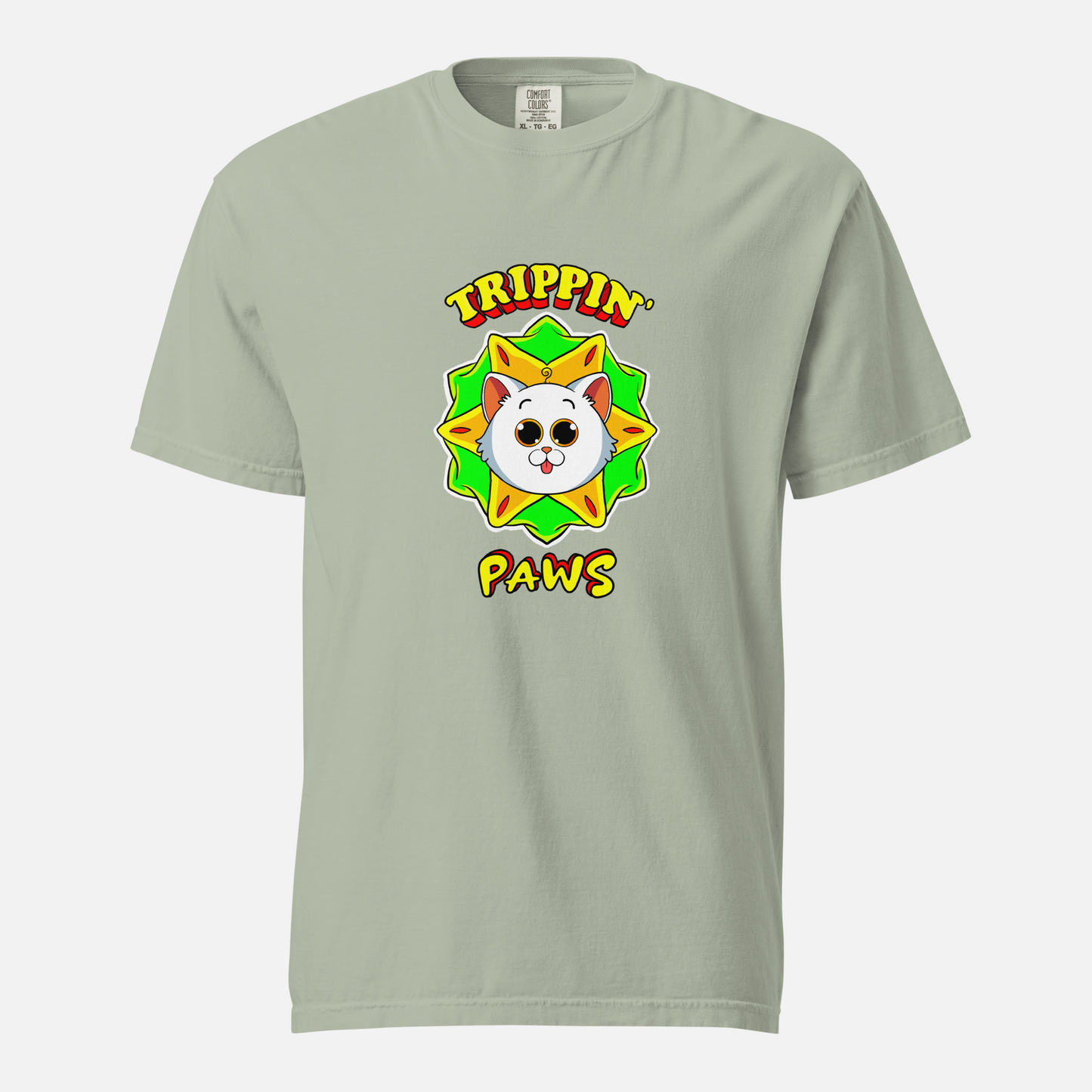 Trippin' Paws - Unisex Garment-Dyed Heavyweight T-shirt