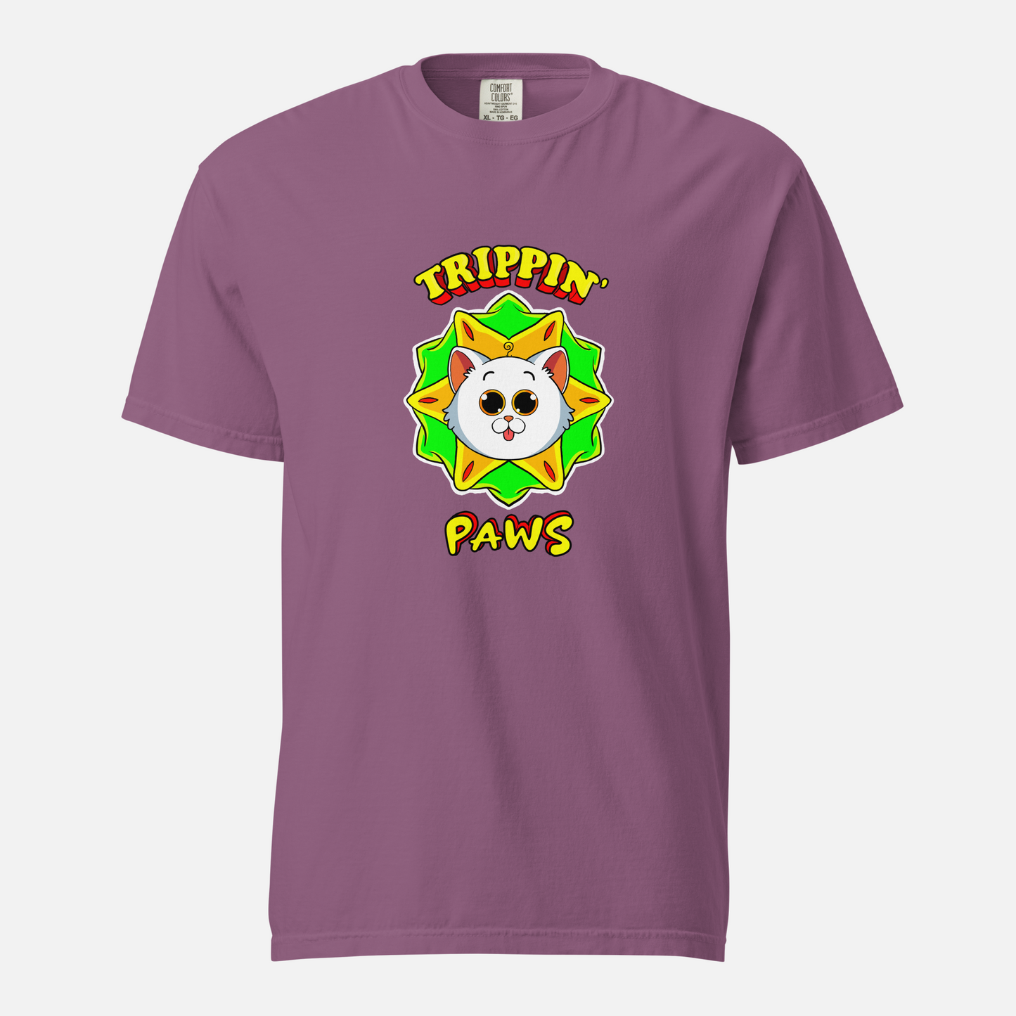 Trippin' Paws - Unisex Garment-Dyed Heavyweight T-shirt