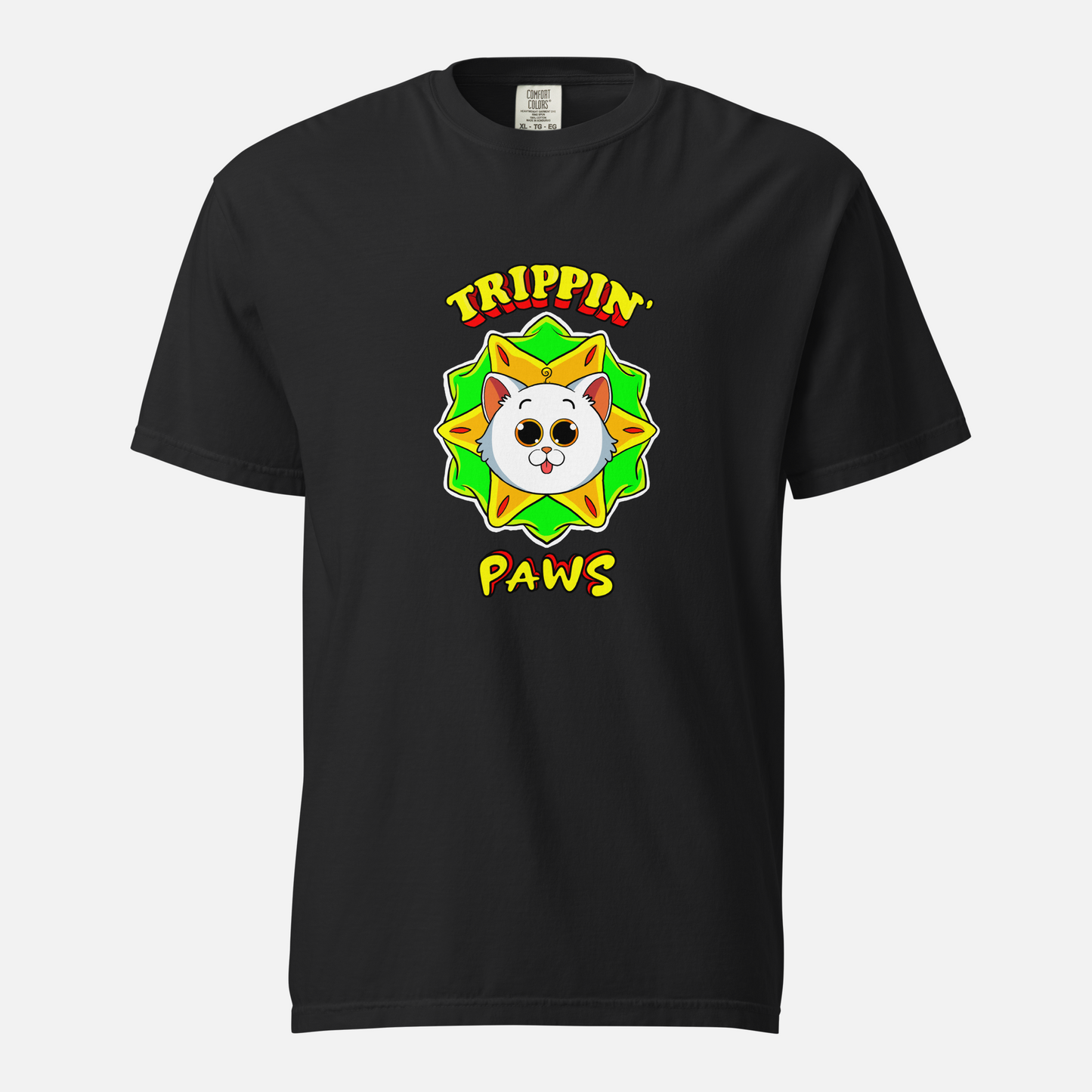 Trippin' Paws - Unisex Garment-Dyed Heavyweight T-shirt