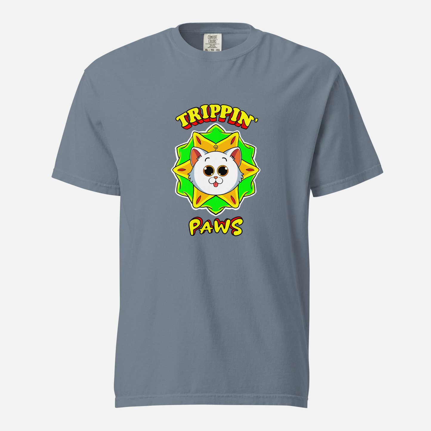 Trippin' Paws - Unisex Garment-Dyed Heavyweight T-shirt