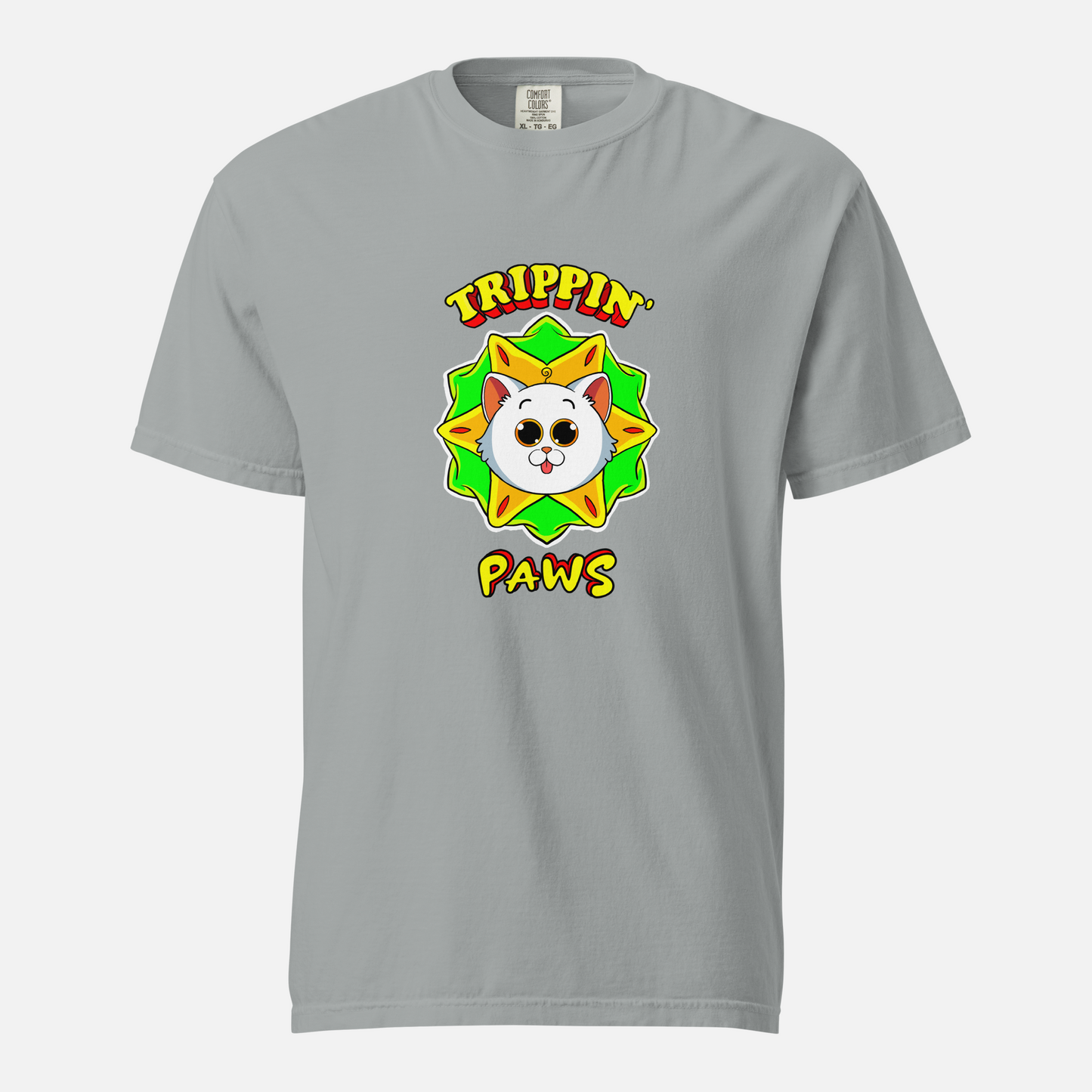 Trippin' Paws - Unisex Garment-Dyed Heavyweight T-shirt