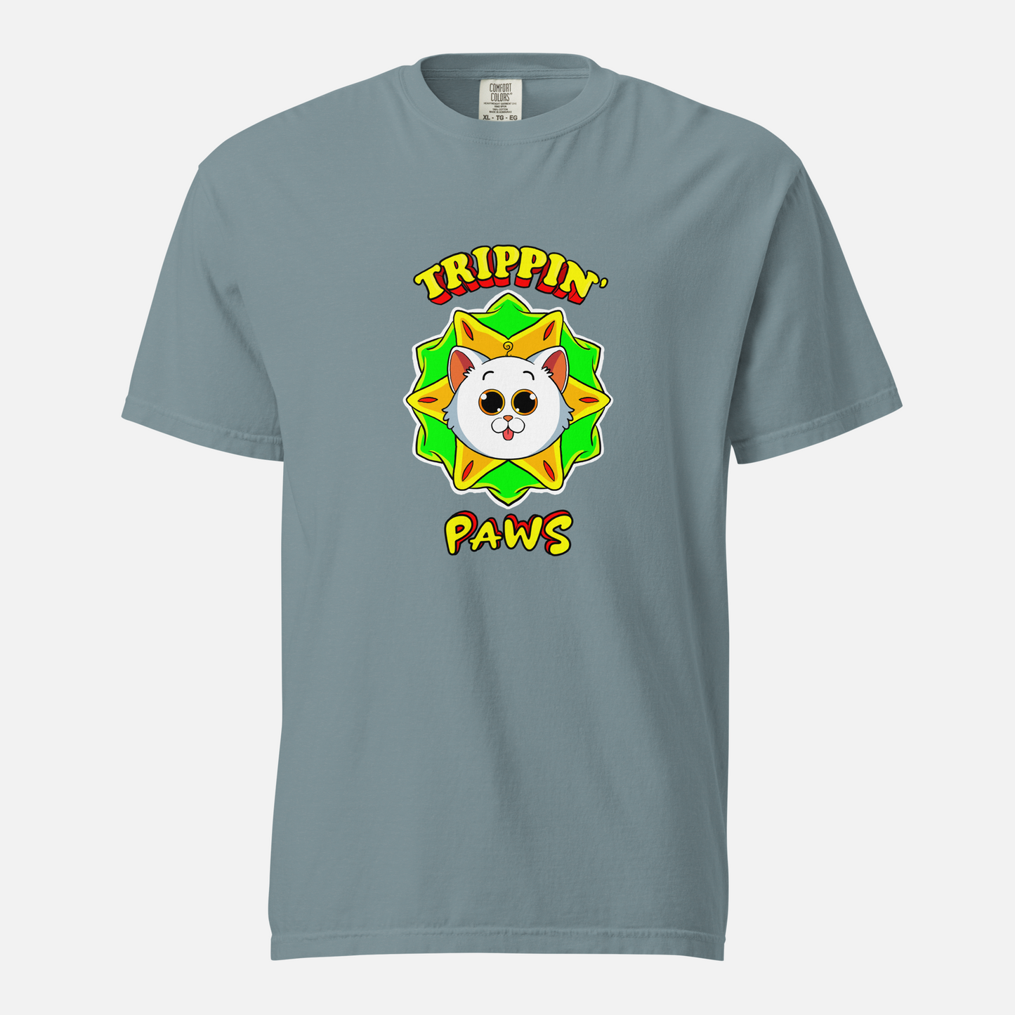 Trippin' Paws - Unisex Garment-Dyed Heavyweight T-shirt