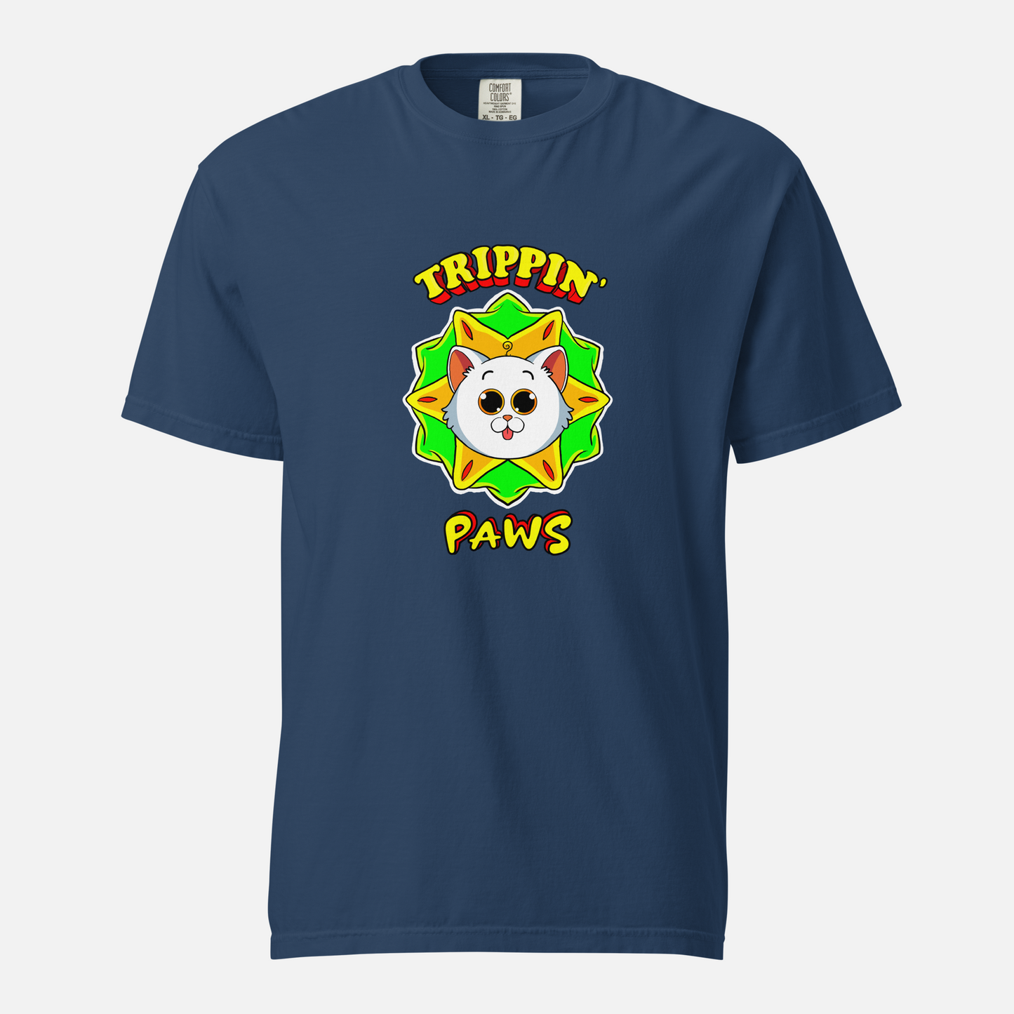 Trippin' Paws - Unisex Garment-Dyed Heavyweight T-shirt